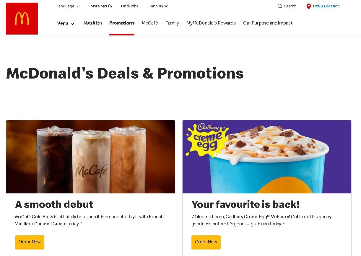 McDonald's Canada - McDonald's Deals and Promotions